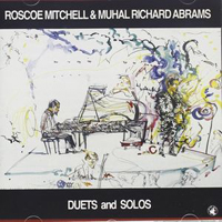CD cover of DUETS AND SOLOS with Roscoe Mitchell and Muhal Richard Abrams